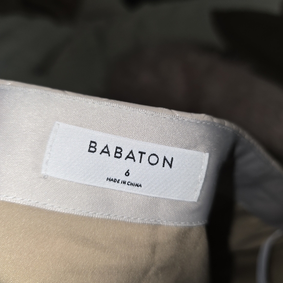 Babaton Faux Leather Snake Skin Skirt in cream color Beige. - Picture 2 of 3